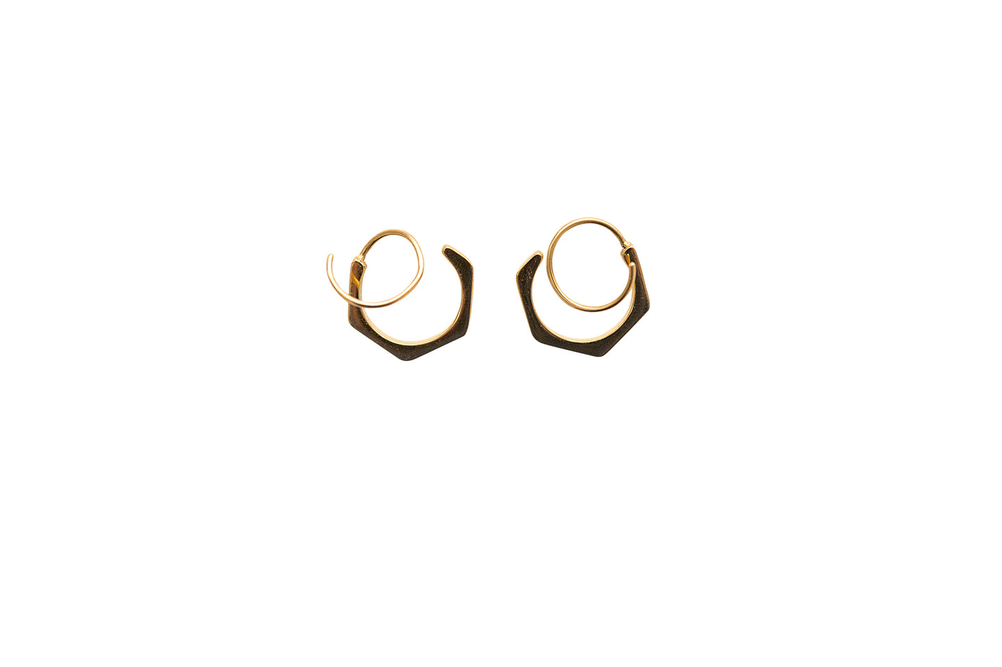 Hex Double Twist Hoops