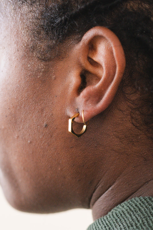 Hex Double Twist Hoops