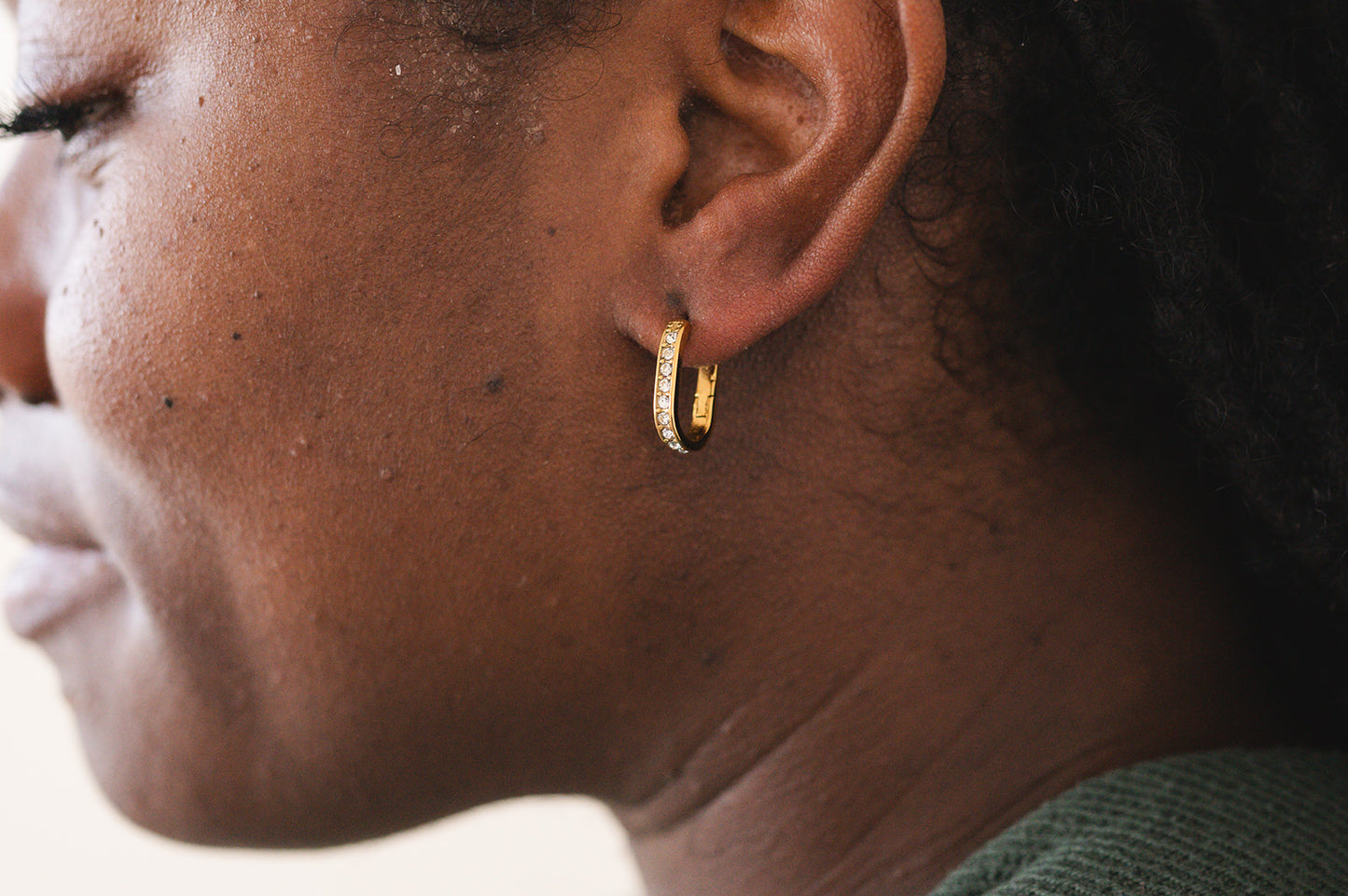 Dazzling Diamond Hoops