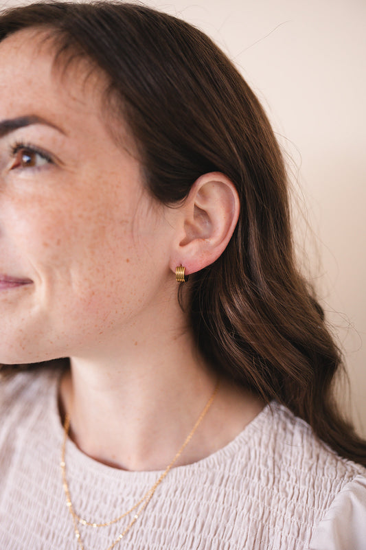 Layered-Luxe Chunky Hoops