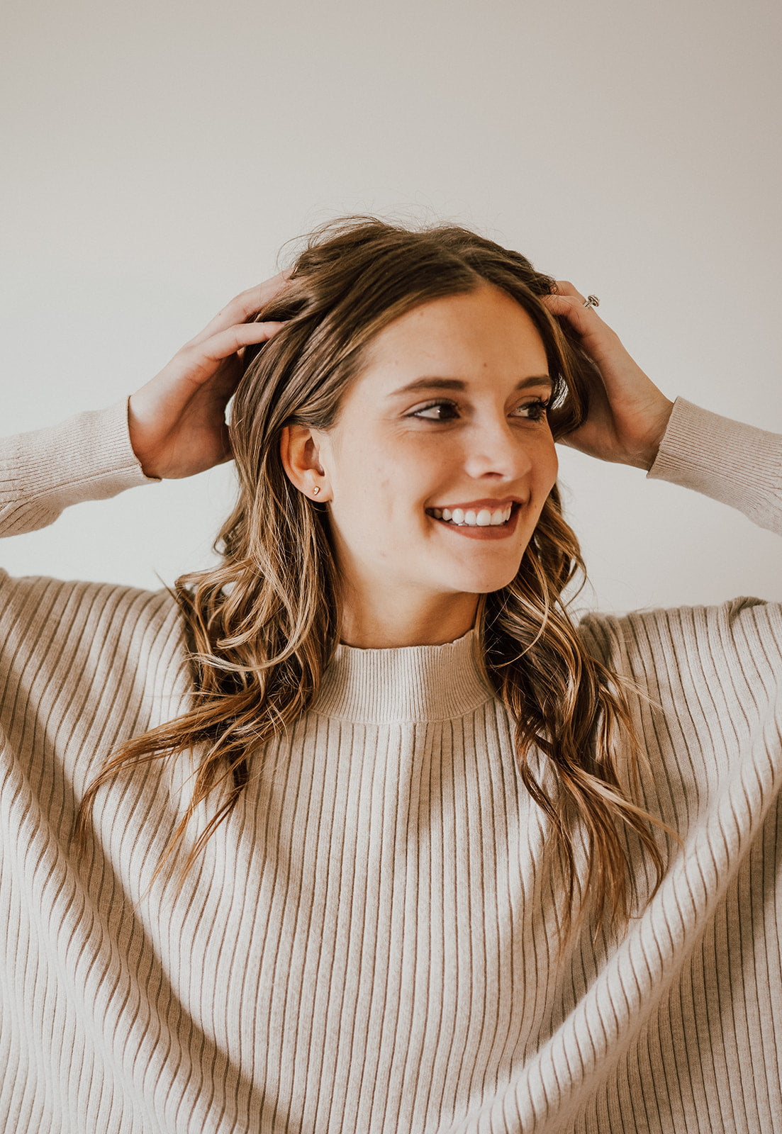 Pearl Diamond Sleeper Stud Earring