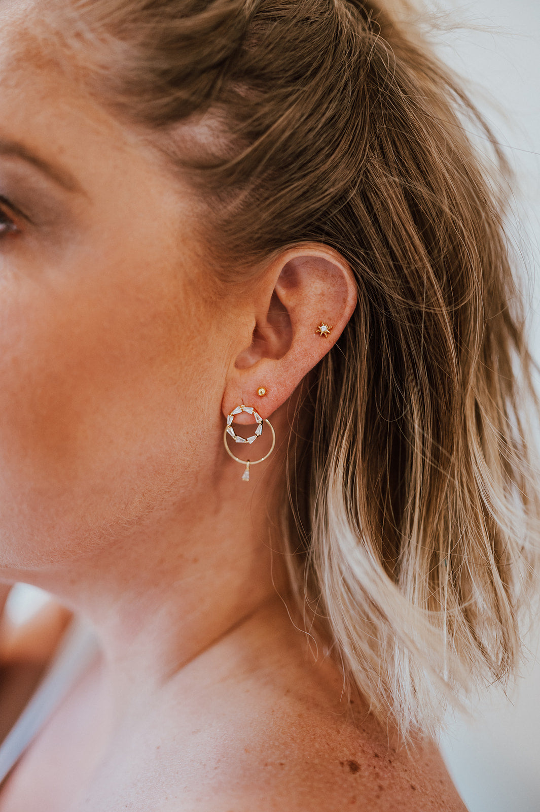 Halo Back Drop Earring