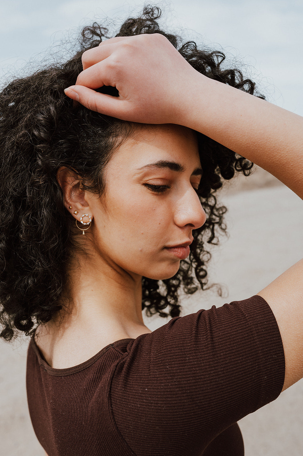 Halo Back Drop Earring