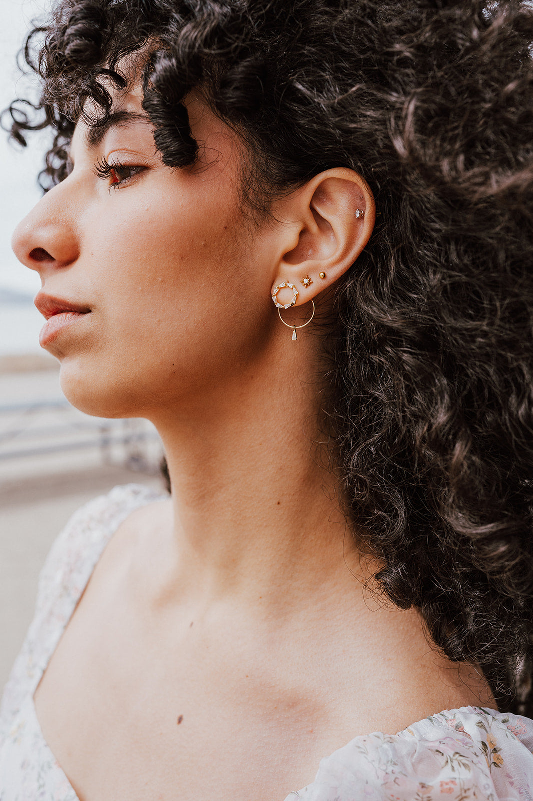 Halo Back Drop Earring