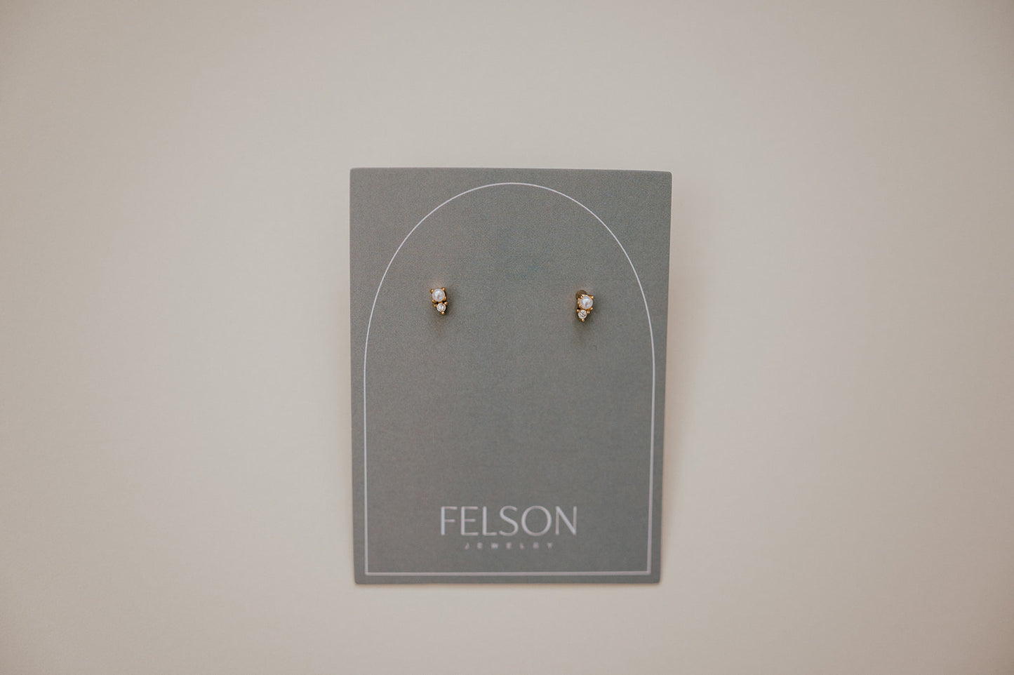 Pearl Diamond Sleeper Stud Earring-BACK IN STOCK!