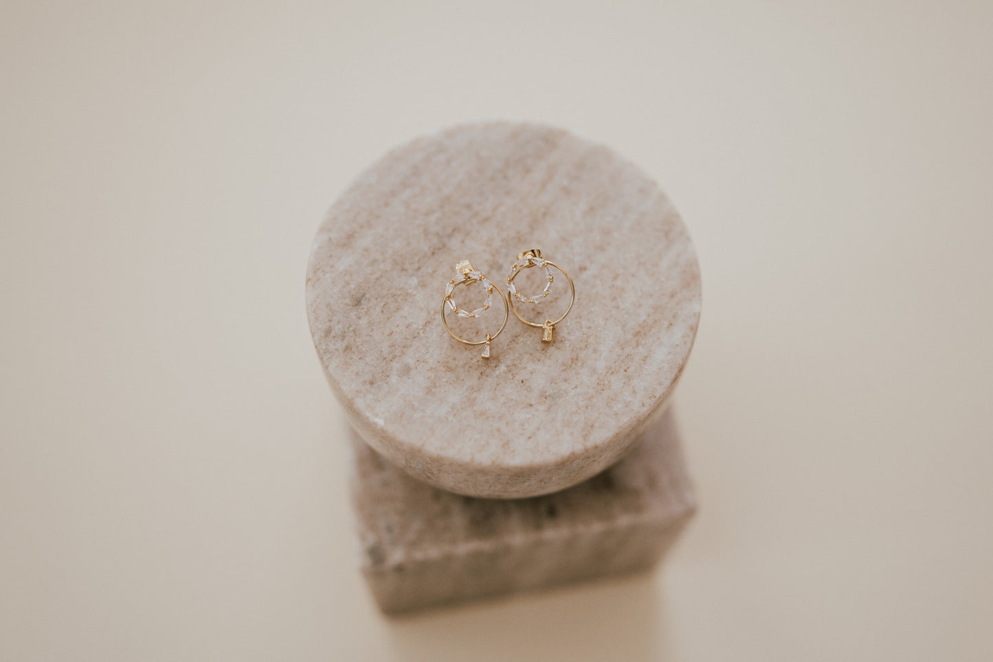 Halo Back Drop Earring