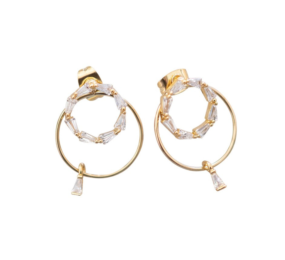Halo Back Drop Earring