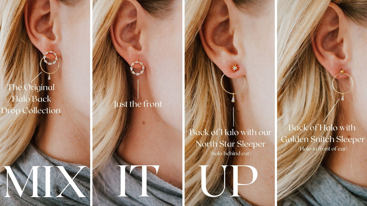 Halo Back Drop Earring