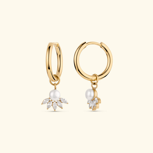 Midnight Sun Charm Hoops