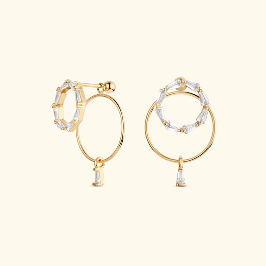 Halo Back Drop Earring